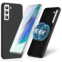 SKALO Samsung S23 Ultrathin TPU-kuori Magnetic Ring - Musta