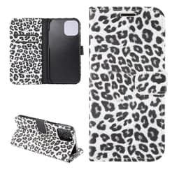 Leopardikuvioinen lompakkokuori iPhone 12 Pro Maxille - Valkoinen