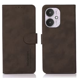 SKALO Xiaomi Redmi 13C 4G KHAZNEH Lompakkokotelo PU-nahasta - Ruskea