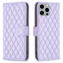 SKALO iPhone 15 Pro BINFEN COLOR Tikattu Lompakko - Violetti