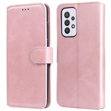 SKALO Samsung A33 5G Classic Lompakkokotelo - Ruusukulta