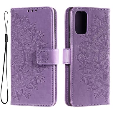 SKALO Samsung A33 5G Mandala lompakkokotelo - Violetti