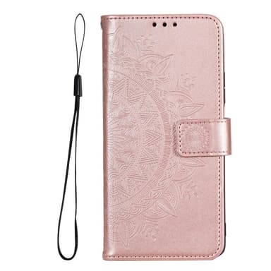 SKALO Samsung A53 5G Mandala lompakkokotelo - Ruusukulta