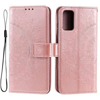 SKALO Samsung A53 5G Mandala lompakkokotelo - Ruusukulta