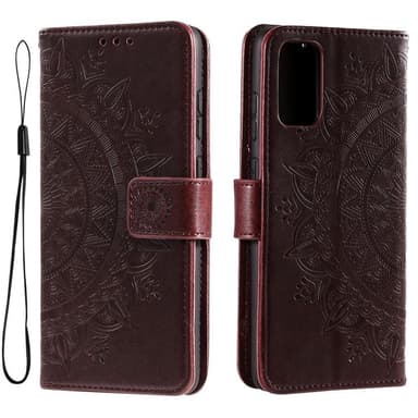 SKALO Samsung A53 5G Mandala lompakkokotelo - Tummanruskea