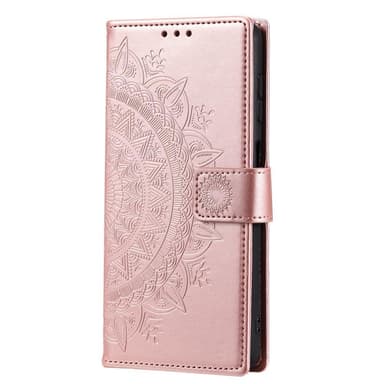 SKALO Samsung A04s 4G Mandala lompakkokotelo - Ruusukulta