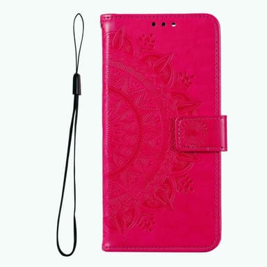 SKALO Samsung A13 5G Mandala lompakkokotelo - Cerise