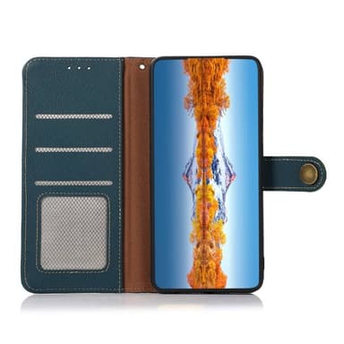 Lompakkokotelo 3-kortti nahkaa RFID Sony Xperia 10 IV - Vihreä