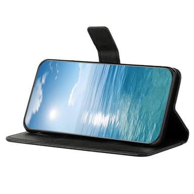 SKALO Samsung A13 4G Kohokuvioitu PU Nahka Lompakkokotelo - Musta