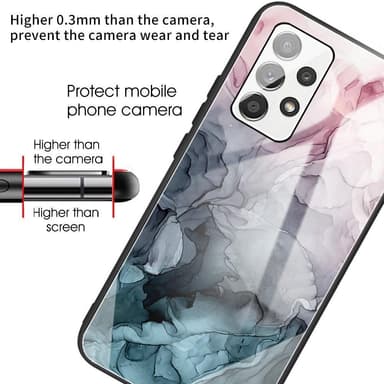 SKALO Samsung A13 4G Marmori karkaistu lasi TPU-suojakuori - #2