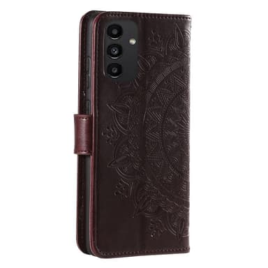 SKALO Samsung A13 4G Mandala lompakkokotelo - Tummanruskea