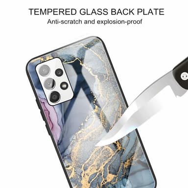 SKALO Samsung A13 4G Marmori karkaistu lasi TPU-suojakuori - #4