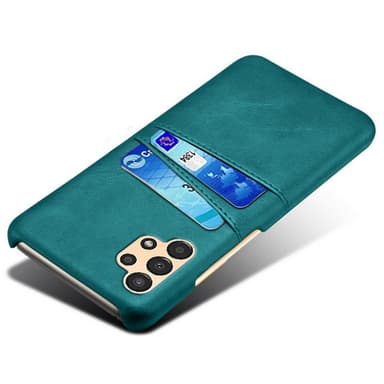 SKALO Samsung A13 4G PU-nahkainen Korttikotelo - Turkoosi