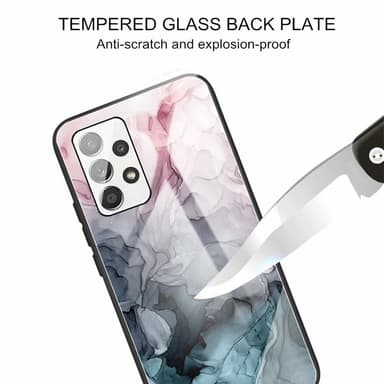 SKALO Samsung A13 4G Marmori karkaistu lasi TPU-suojakuori - #2