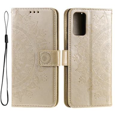 SKALO Samsung A53 5G Mandala lompakkokotelo - Kulta