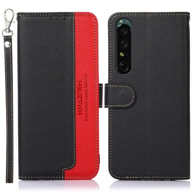 KHAZNEH puhelimen kansi Sony Xperia 1 IV - musta/punainen