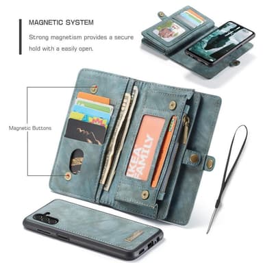 CASEME Samsung Galaxy A13 5G/A04s 4G 2-in-1 Irrotettava - Sininen