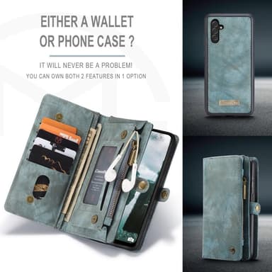 CASEME Samsung Galaxy A13 5G/A04s 4G 2-in-1 Irrotettava - Sininen