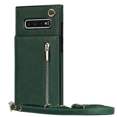 Zipper kaulakorukotelo Samsung Galaxy S10 - Vihreä