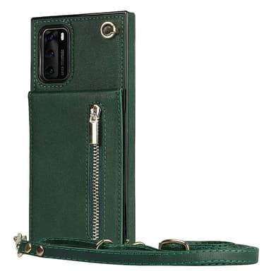 Zipper kaulakorukotelo Huawei P40 - Vihreä