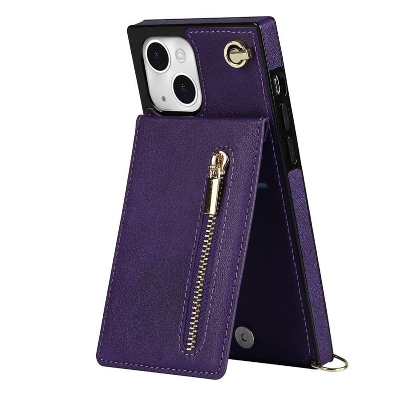 Zipper kaulakorukotelo Apple iPhone 13 Mini - Violetti