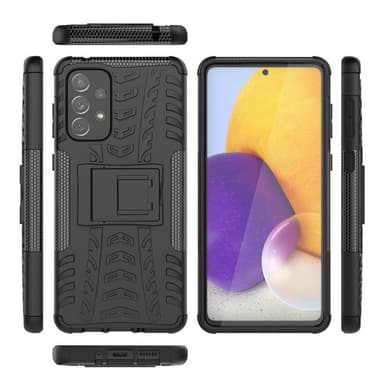Iskunkestävä kuori jalustalla Samsung Galaxy A73 5G - Musta