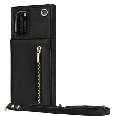 Zipper kaulakorukotelo Huawei P40 - Musta