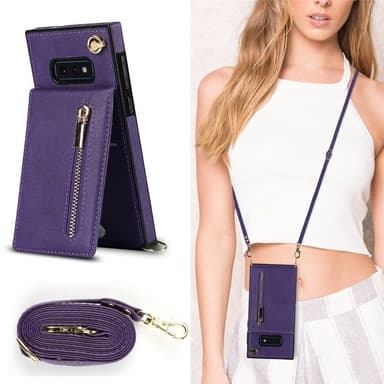 Zipper kaulakorukotelo Samsung Galaxy S10e - Violetti