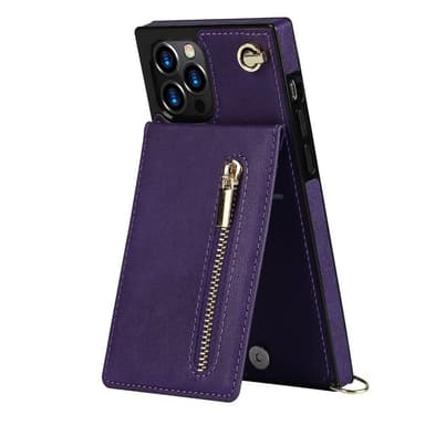 Zipper kaulakorukotelo Apple iPhone 12 Pro - Violetti