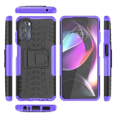 Iskunkestävä kuori jalustalla Motorola Moto G82 5G - Violetti