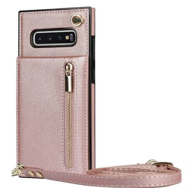 Zipper kaulakorukotelo Samsung Galaxy S10 - Ruusu