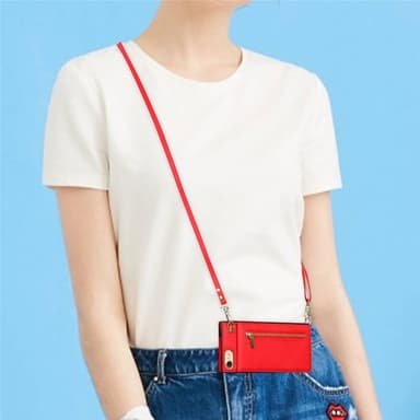 Zipper kaulakorukotelo Apple iPhone 8 - Punainen