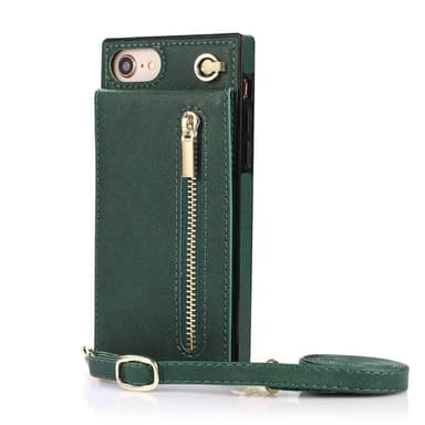 Zipper kaulakorukotelo Apple iPhone SE 2022 - Vihreä
