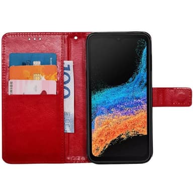 Lompakkokotelo 3-kortti Samsung Galaxy Xcover 6 Pro - Punainen