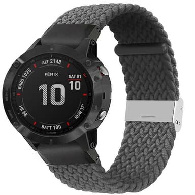 Punottu elastinen rannekoru Garmin Fenix 6X - skygrey