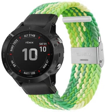 Punottu elastinen rannekoru Garmin Fenix 6X - gradientgreen