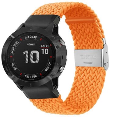 Punottu elastinen rannekoru Garmin Fenix 6X - Oranssi