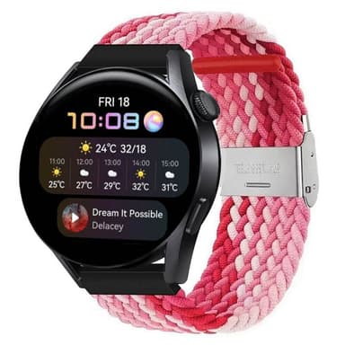 Punottu elastinen rannekoru Huawei Watch 3 (46mm) - gradientred