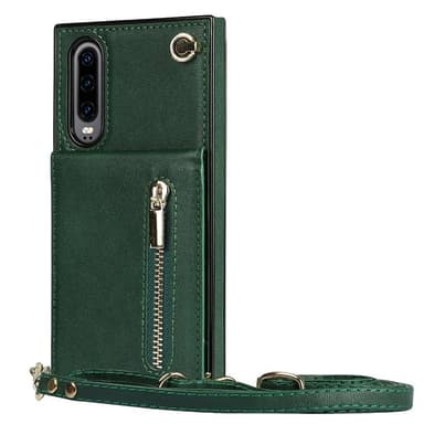 Zipper kaulakorukotelo Huawei P30 - Vihreä