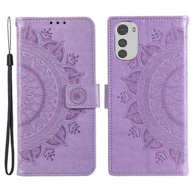 SKALO Motorola Moto E32/E32s Mandala lompakkokotelo - Violetti
