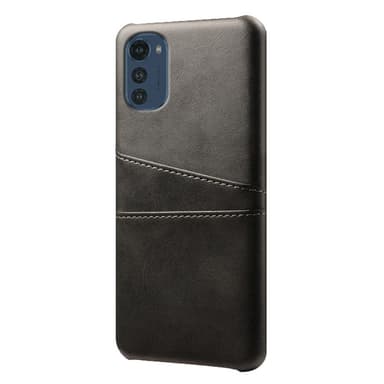SKALO Motorola Moto E32/E32s PU-nahkainen Korttikotelo - Musta