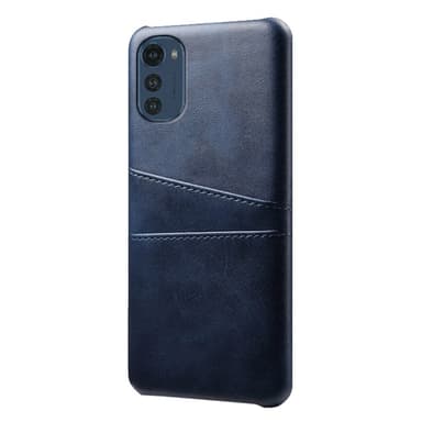 SKALO Motorola Moto E32/E32s PU-nahkainen Korttikotelo - Sininen