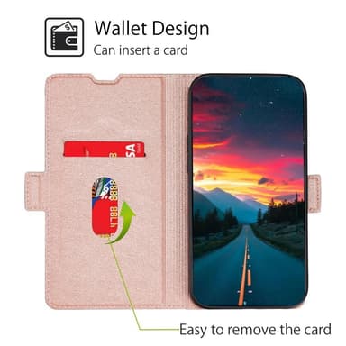 SKALO Nothing Phone (1) Ultrathin Premium Wallet Case - Ruusukulta