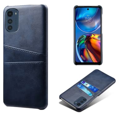 SKALO Motorola Moto E32/E32s PU-nahkainen Korttikotelo - Sininen
