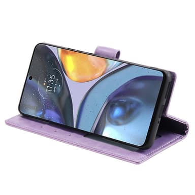 SKALO Motorola Moto G22 Mandala lompakkokotelo - Violetti