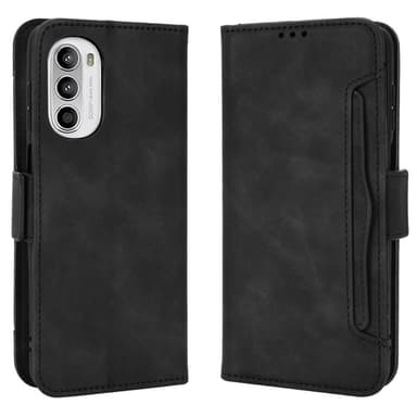 SKALO Motorola Moto G52 6-lokeroa Lompakkokotelo - Musta