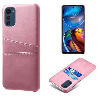 SKALO Motorola Moto E32/E32s PU-nahkainen Korttikotelo - Ruusukulta