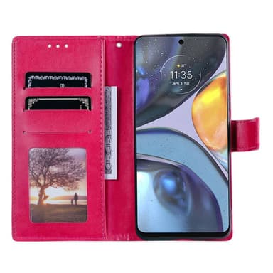 SKALO Motorola Moto G22 Mandala lompakkokotelo - Cerise