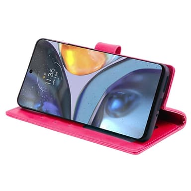 SKALO Motorola Moto G22 Mandala lompakkokotelo - Cerise