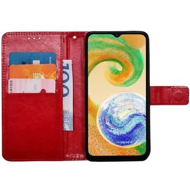 Lompakkokotelo 3-kortti Samsung Galaxy A04s - Punainen